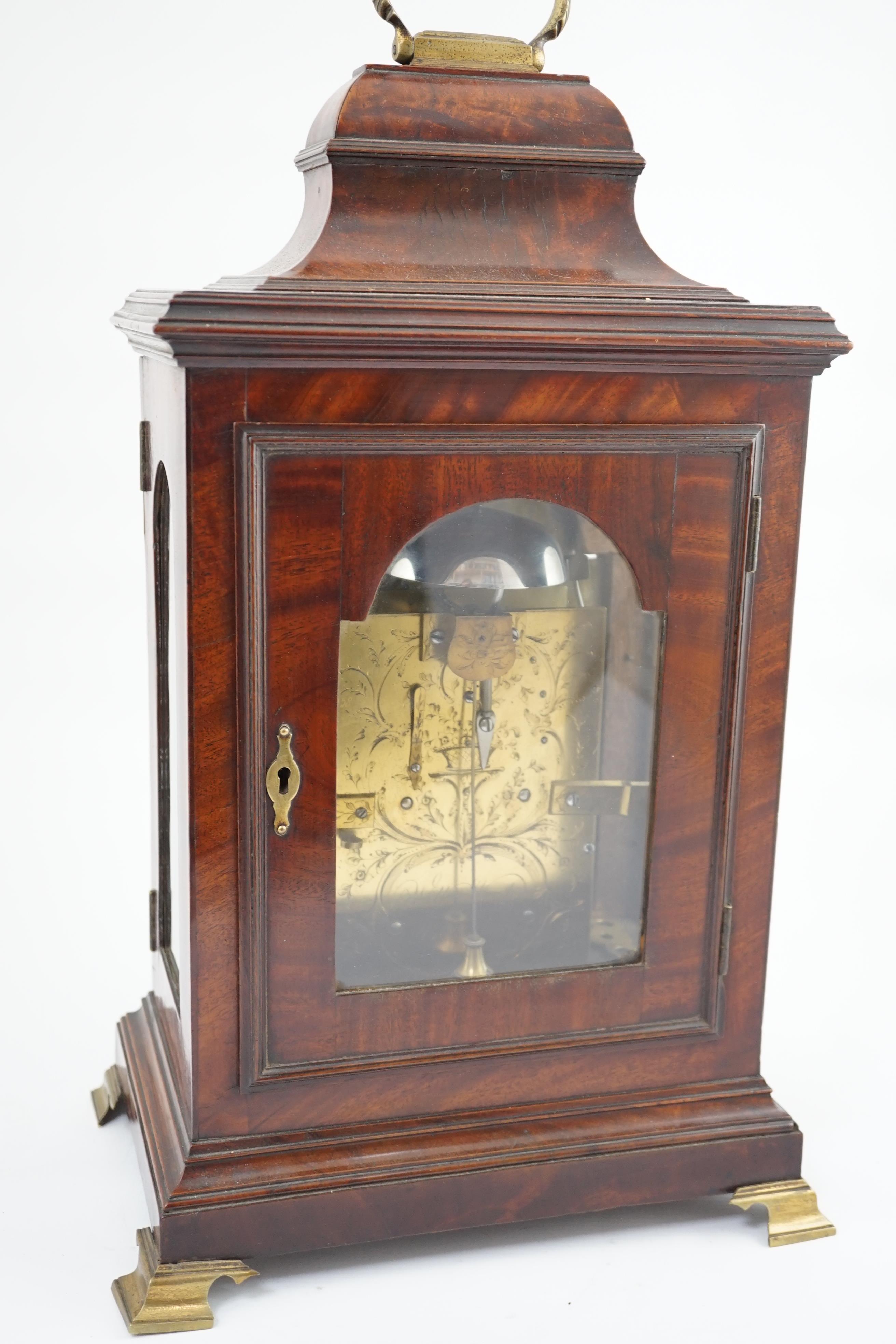 William Ward of London. A George III mahogany bracket clock